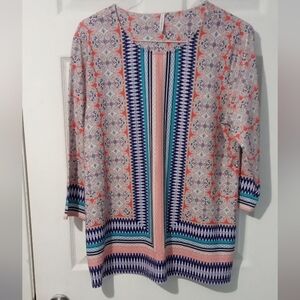 Passport Vibrant Geometric Tunic